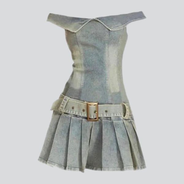 Clothes Makeover, Denim Dresses Online, Kpop Clothes, Strapless Denim Dress, Mode Grunge, Womens Denim Dress, Shop Clothes, Dolce E Gabbana, Mode Inspo