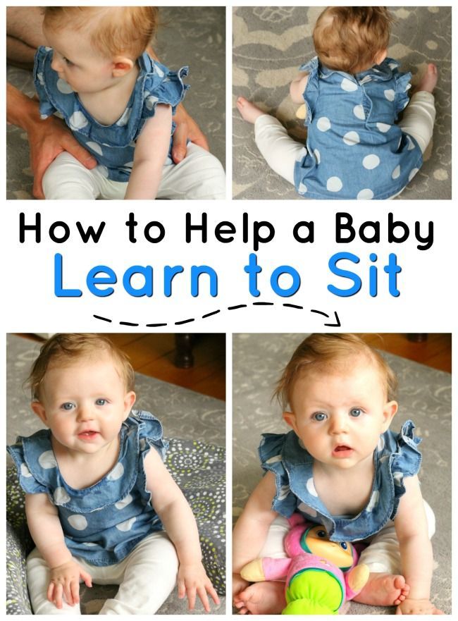 how to help a baby learn to sit with pictures and text overlay that says, how to help a baby learn to sit