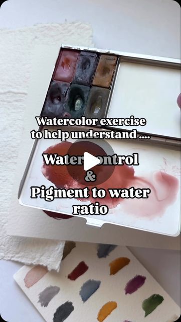 someone is painting with watercolors on paper and then using it to paint them