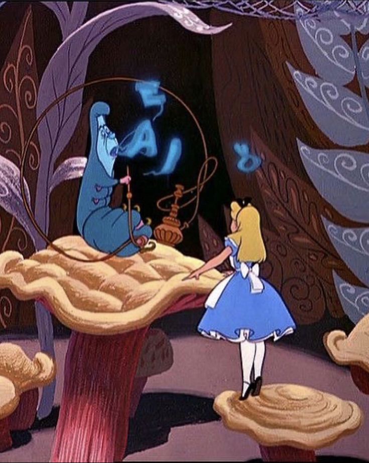 alice and the seven dwarfs in wonderland land