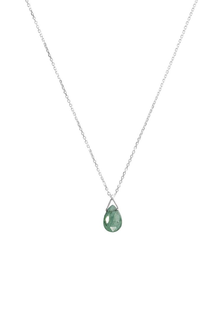 "WE ARE ON VACATION! Our workshop will be closed from the 6th until the 30th of August. Don't miss our \"while we are away\" special discount! \"A simple but elegant emerald pendant! May's birthstone, the emerald symbolizes rebirth. It has a deep, rich, beautiful green color. It is said to bring good fortune and youth to the person wearing it. An exquisite and thoughtful gift! Easy to wear all day long or on a special occasion for a chic and sophisticated look! Is it for you? Even better! Everyo Fine Jewelry May Birthstone Necklace For Everyday, Emerald Necklace For Everyday Wear - May Birthstone, Green Briolette Emerald Necklace For Formal Occasions, Formal Green Briolette Emerald Necklace, Formal Briolette Green Emerald Necklace, Emerald Necklaces For Everyday Wear, May Birthstone, Emerald Necklace For Everyday Wear, Elegant Teardrop Emerald Birthstone Necklace, Everyday Green Emerald Pendant Necklace