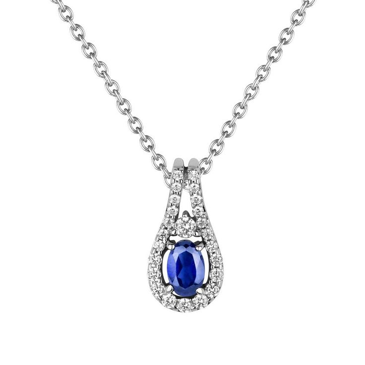 Stunning blue sapphire and diamond split Pendants. Formal Blue Oval Diamond Necklace, Blue Oval Diamond Necklace In Fine Jewelry Style, Blue Oval Diamond Necklace Fine Jewelry, Oval Sapphire Diamond Necklace, Oval Halo Setting Necklace For Formal Occasions, Elegant Sapphire Pear-shaped Necklace, White Gold Sapphire Pear-shaped Necklace, Elegant Pear-shaped Sapphire Necklace, Pear-shaped Sapphire Necklace In White Gold