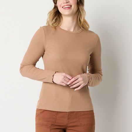 Get back to the basics of your everyday wardrobe with the addition of this women's a.n.a t-shirt. It's made from soft, stretch ribbed-knit with a crew neckline and long sleeves. Perfect for layering, this versatile tee can be worn alone or paired under a blazer or cardigan.Features: EssentialsFit: Regular FitNeckline: Crew NeckSleeve Length: Long SleeveApparel Length: 24.25 InchesFiber Content: 62% Polyester, 34% Rayon, 4% SpandexFabric Description: Rib KnitCare: Machine Wash, Tumble DryMaterial Basic Solid Tops For Fall, Basic Solid Color Tops For Fall, Solid Color T-shirt For Fall Layering, Solid Color T-shirt For Layering In Fall, Fall Layering T-shirt, Fall Layering Solid Color T-shirt, Basic Plain Tops For Fall, Fitted Tops For Everyday Fall Wear, Basic Solid Crew Neck Top