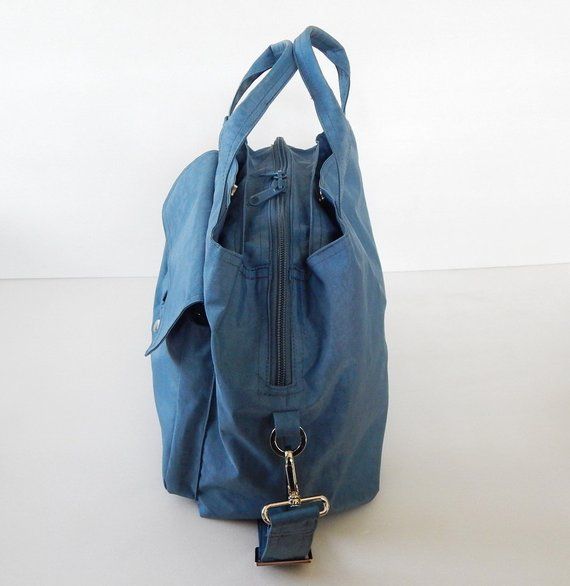 Sale - Water Resistant Nylon Bag in Dark Sky Blue - Messenger, Diaper, Tote, Purse, 3 compartments, Modern Blue Bag With Zipper Pocket, Blue Rectangular Laptop Bag For On-the-go, Blue Large Capacity Functional Shoulder Bag, Functional Blue Shoulder Bag With Large Capacity, Modern Blue Bag With Zipper Closure, Modern Blue Bags With Zipper Closure, Blue Travel Bag With Zipper Pocket For Everyday, Blue Nylon Rectangular Shoulder Bag, Blue Rectangular Nylon Shoulder Bag