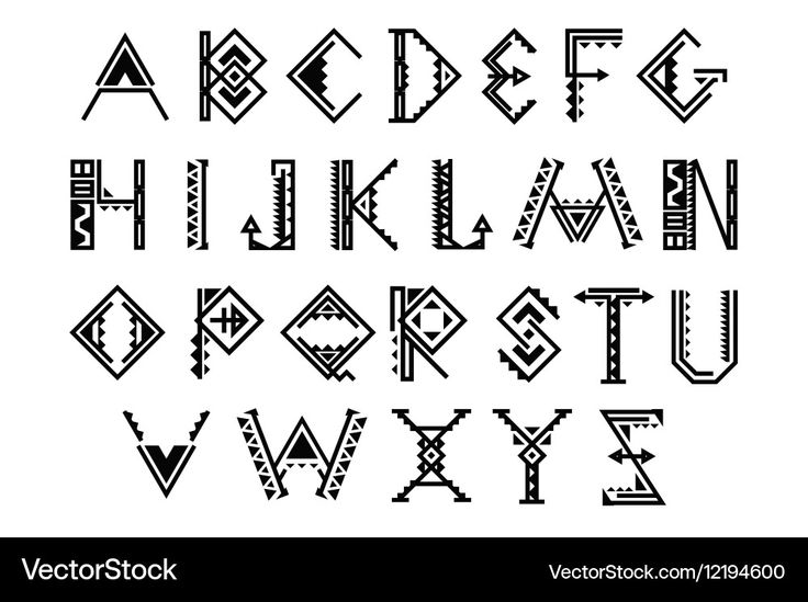 the alphabet is made up of different shapes and sizes, including letters that have been drawn in