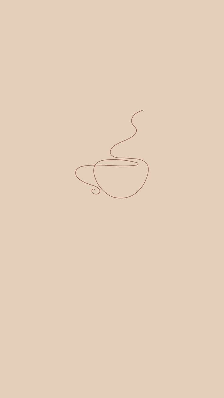 a coffee cup with steam coming out of it on a beige background by corbi