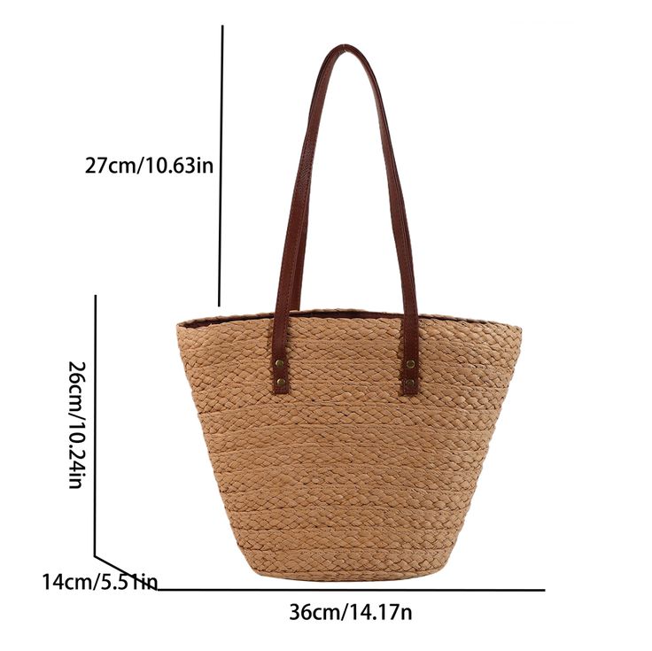 Hign-concerned Chemical : None Place Of Origin : GUANG DONG Province Types of bags : Shoulder Handbags Place Of Origin : ITALY Occasion : Versatile Model Number : 8008 Exterior : Solid Bag Interior : Cell Phone Pocket Hardness : SOFT Closure Type : zipper Pattern Type : Solid Gender : WOMEN Style : bohemian Number of Handles/Straps : two Lining Material : POLYESTER Handbags Type : Shoulder Bags Main Material : Straw Shape : Casual Tote Size (Width)36cm * (Height)26cm * (Thickness)14cm Note: 1 Inch=2.54 CM; 1 CM=0.39 Inch, Due to different batches, bags liner may be different. Fashion designer and good price, please rest assured purchase. (All pictures are actual photos.But due to the different light and monitor setting,minor color difference maybe exist. Thank you for understanding.) WHAT Chic Khaki Straw Bag For Summer, Khaki Straw Shoulder Bag For Beach, Casual Khaki Straw Bag For Everyday Use, Summer Khaki Straw Shoulder Bag, Spring Beach Shoulder Bag In Khaki, Khaki Shoulder Bag For Beach In Spring, Khaki Shoulder Beach Bag For Summer, Casual Khaki Straw Bag For Vacation, Casual Khaki Straw Bag For Summer