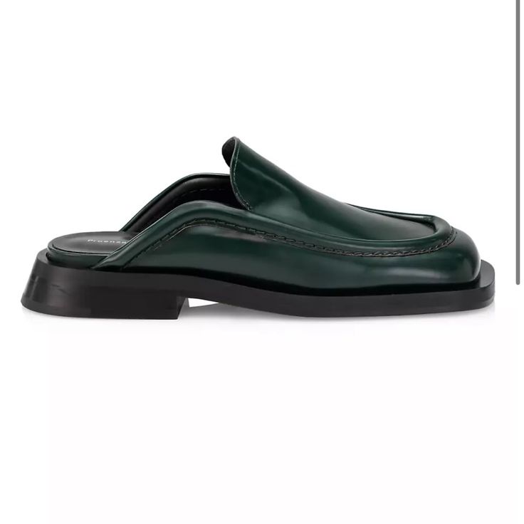 Size 6.5 (36.5). New In Box - Ships With Authentic Proenza Card. Proenza Schouler's Loafer Mules Are Designed With A Structured Square Toe. Made In Italy, This Slip-On Pair Is Crafted Of Smooth Leather. 100% Calfskin Upper Square Toe Slip-On Style Leather Sole Made In Italy Size Block Heel, 0.75" (20mm) Designer Leather Slip-ons For Formal Wear, Formal Flat Mules In Calf Leather, Green Leather Loafers For Formal Occasions, Elegant Calf Leather Slip-ons With Closed Toe, Elegant Calf Leather Closed Toe Slip-ons, Formal Mules With Stitched Sole And Round Toe, Elegant Mules With Rubber Sole For Office, Luxury Leather Shoes For Spring Workwear, Formal Calf Leather Slip-ons For Spring