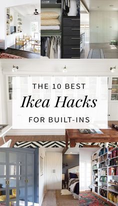 the top 10 best ikea hacks for built in cabinets and bookshelves