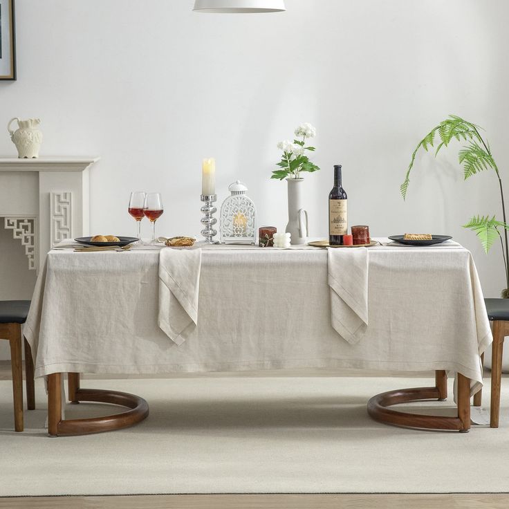 PRICES MAY VARY. 100% NATURAL LINEN: EVERLY Linen table cloth is made of premium French grown flax, with antistatic and hypoallergenic effect, the tablecloths are friendly for allergies. Pair with our cloth napkins for the full effect ELEGANT DECORATION: This Halloween tablecloth can perfectly match the kitchen or business decoration. Simple and generous linen color adds a rustic chic feeling to your dining table. Mid-weight breathable linen crafts a good dropping effect VERSATILE OCCASIONS: As