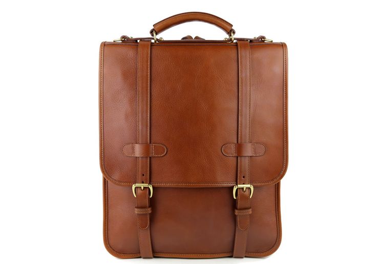 Frank Clegg English Backpack Designer Travel Briefcase With Adjustable Strap, Designer Business Backpack Bags, Designer Business Backpack, Designer Backpack With Leather Backing, Classic Rectangular Travel Backpack, Designer Travel Tote Backpack, Designer Rectangular Shoulder Bag For School, Designer Leather Travel Backpack, Luxury Travel Backpack With Top Handle