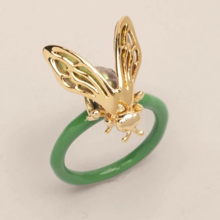 Reposhing This Item I Purchased From @Buddyjojo. Loved It, But Ready To Rotate For Something New. Questions? Leave A Comment Below! Bug Ring, Insect Ring, Alexis Bittar Jewelry, Necklace Top, North South, Enamel Ring, Alexis Bittar, Gift List, Ring Band