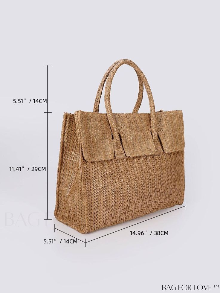 BagForLove - Chic Medium Double Handle Straw Bag for Minimalist Vacation Style Product Description Color Khaki Strap Type Double Handle Bag Size Medium Pattern Type Tropical Style Vacation Type Straw Bag Closure Type Zipper Material PP Care Instructions Do not wash Size Chart INCH CM Bag Length Bag Width Bag Height Handle Height 15 inch 5.5 inch 11 inch 5.5 inch Bag Length Bag Width Bag Height Handle Height 38 cm 14 cm 28 cm 14 cm Details Pictures Similar Products h2 { text-align: center; } /* æ¢è¡ */ li{ white-space: normal; word-break: break-all; word-wrap: break-word; } .red-box { width: 100%; display: flex; flex-direction: row; flex-wrap: wrap; justify-content: center; } .red-box > div { width: 190px; height: 250px; margin: 10px; } .red-box > div > a > img { width: 190px; height: 250 Beige Rectangular Beach Bag For Daily Use, Large Capacity Rectangular Satchel For Vacation, Large Handheld Bags For Everyday Use, Large Handheld Bag For Everyday Use, Large Handheld Everyday Bag, Large Rectangular Bag For Summer, Summer Rectangular Satchel For Daily Use, Large Rectangular Summer Bag, Large Rectangular Shoulder Bag For Everyday Use