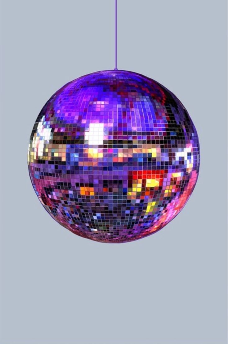 a disco ball hanging from the ceiling