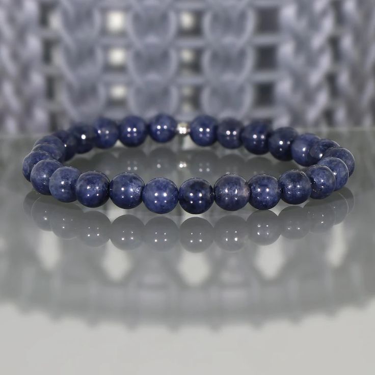 Blue Sapphire Bracelet, September Birthstone Bracelet, Dark Indigo Blue Sapphire, Sapphire Jewelry, gemstone bracelet Adjustable Sapphire Spiritual Bracelet, Sapphire Lapis Lazuli Bracelets With Round Beads, Sapphire Lapis Lazuli Bracelets As Gift, Spiritual Sapphire Beaded Gemstone Bracelets, Spiritual Sapphire Beaded Bracelets With Natural Stones, Sapphire Lapis Lazuli Beaded Bracelets For Gift, Sapphire Beaded Lapis Lazuli Bracelets For Gifts, Blue Gemstone Beads Minimalist Bracelets, Blue Gemstone Beads Bracelets Perfect As A Gift