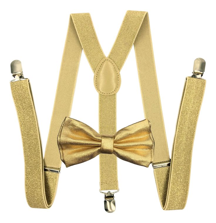 PRICES MAY VARY. Champaign Gold Suspender and Metallic Bowtie Tuxedo Dress Matching Color … Great champaign gold metallic bow tie and gold glitter suspender set! Suspenders: 22"-42" front to back waist Bow tie: 4" w/adjustable elastic strap, snap hook Great for special occassions: Proms, parties, holidays and more! Formal Yellow Bow Tie, Formal Yellow Fitted Bow Tie, Formal Fitted Yellow Bow Tie, Yellow Fitted Bow Tie For Formal Occasions, Adjustable Bow Tie For Summer Party, Summer Party Adjustable Bow Tie, Party Bow Tie With Ribbon, Spring Party Bow Tie With Satin Bow, Adjustable Gold Bow Tie For Black Tie Events