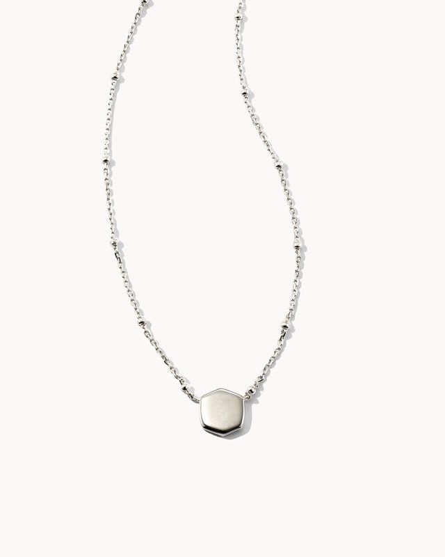 Davis Satellite Pendant Necklace in Sterling Silver | Kendra Scott Modern Silver Jewelry With Satellite Chain, Silver Satellite Chain With Round Pendant, Silver Jewelry With Round Satellite Chain Pendant, Sterling Silver White Gold Jewelry With Satellite Chain, Everyday Sterling Silver Satellite Chain Jewelry, White Gold Sterling Silver Jewelry With Satellite Chain, Silver Charm Necklace With Round Pendant And Satellite Chain, Sterling Silver Pendant With Satellite Chain, Modern Jewelry Gift With Satellite Chain