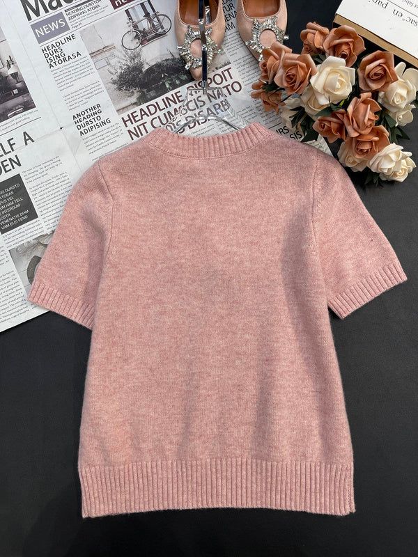 Size: XS, S, M, L, XL, XXL, XXXL It comes with Dust box, Care manual, Tag, and Paper bag.Size Guide: Trendy V-neck T-shirt For Winter, Winter V-neck T-shirt, Classic Pink Winter Tops, Trendy Winter Tops With Short Sleeves, Pink Short Sleeve Sweater For Winter, Pink Short Sleeve Tops For Winter, Pink Short Sleeve Winter Tops, Classic Pink V-neck Top, Discount Offer