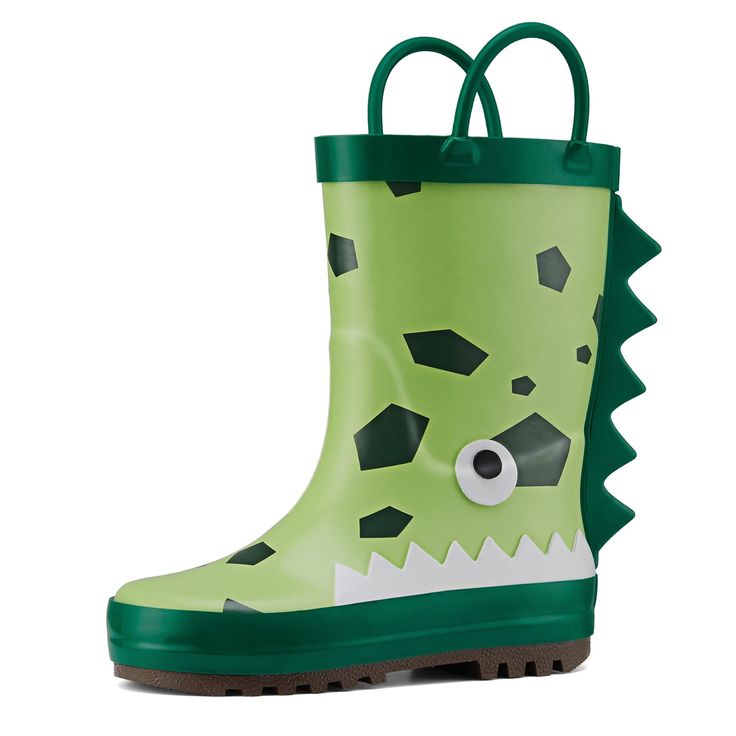 PRICES MAY VARY. [Charming and Playful Print Design]: These classic children's rain boots make you stand out brilliantly when playing with friends, enhancing visual appeal and children's self-expression. They stimulate imagination and creativity, offering high recognizability in a crowd and bringing more joy to playtime for both boys and girls. [Waterproof and Comfortable]: Our children's rain boots are made of high-quality and soft rubber material, which is completely waterproof and mud-resista Non-slip Rain Boots, Slip-resistant Round Toe Rain Boots For Rainy Weather, Round Toe Boots For Rainy Outdoor Activities, Durable Green Round Toe Boots, Casual Green Slip-resistant Rain Boots, Waterproof Rain Boots With Round Toe, Non-slip Waterproof Boots For Rainy Weather, Non-slip Waterproof Boots For Rainy Weather With Round Toe, Non-slip Round Toe Boots For Rainy Weather