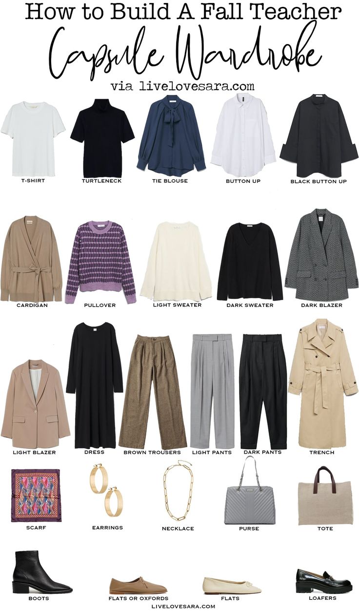 An Easy Teacher Capsule Wardrobe for Fall and Winter - livelovesara Japan Teacher Outfit, Teacher Capsule Wardrobe, Preschool Teacher Outfits, Dark Sweater, School Apparel, 2021 Outfits, Winter Teacher Outfits, Teacher Fits, Japan Outfits