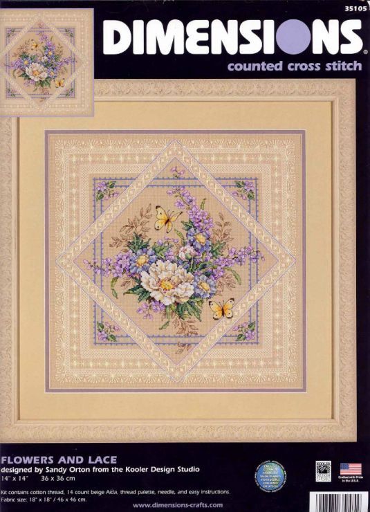 a cross stitch pattern with flowers on it