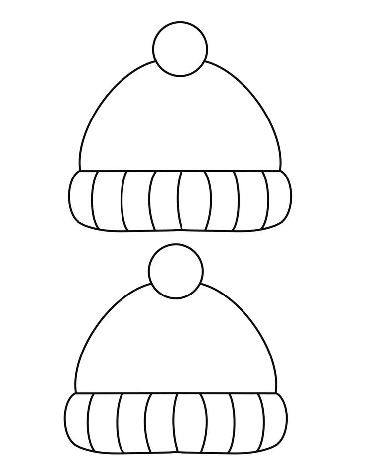 a drawing of two hats on top of each other