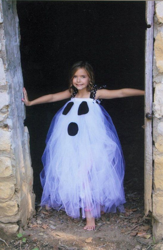 15 Coolest DIY Halloween Girls Costumes — Part 2 | Diy Halloween Girls, Diy Halloween Costumes For Girls, Halloween Tutu Dress, Tutu Dress Costumes, Halloween Tutu, Ghost Costume, Zucca Halloween, Fantasias Halloween, Dress Halloween Costume