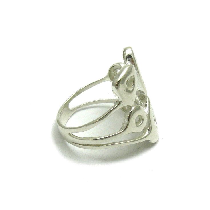 Sterling silver ring. Stamped 925. Approximate weight 4.8 grams. Top width 2.3cm (0.92 inches). All our jewels are made from solid sterling silver 925/1000 and are carefully crafted by hand in our family workshop. We dispatch your orders in 5 working days, worldwide and the postage is $5. We ship registered priority mail. Please allow 5-7 working days for delivery in Europe and 10-15 working days outside Europe. For any questions - please do not hesitate to contact me! Nickel Free Silver Open Band Ring, Silver Nickel-free Open Band Ring, Classic Silver Sterling Heart Ring, Silver Open Signet Ring Stamped 925, Modern Silver Rings Hallmarked, Silver Signet Ring Stamped 925 With Open Shape, Modern Silver Heart Ring For Anniversary, Modern Silver Engraved Ring Stamped 925, Silver Engraved Ring With Polished Finish