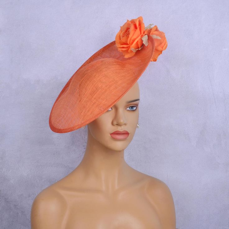 Hello!Welcome to our shop of  365daysCreations product information: Season:All Season Gender:Female Occasion:Party,Wedding,Melbourne cup,Kentucky Derby Material:Sinamay,silk flowers With 1.2cm satin headband at the back Color:orange Orange Spring Races Fascinator, Orange Spring Fascinator For Races, Orange Fascinator For Spring Races, Spring Races Orange Fascinator, Elegant Orange Summer Costume Hat, Orange Summer Fascinator For Races, Spring Orange Fascinator With Curved Brim, Orange Mini Hat For Kentucky Derby Races, Orange Headpieces For Summer Races