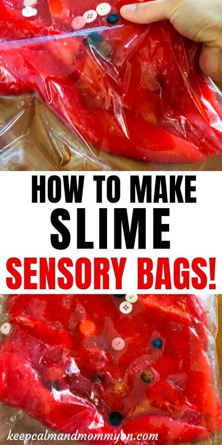 how to make slime sensory bags for kids