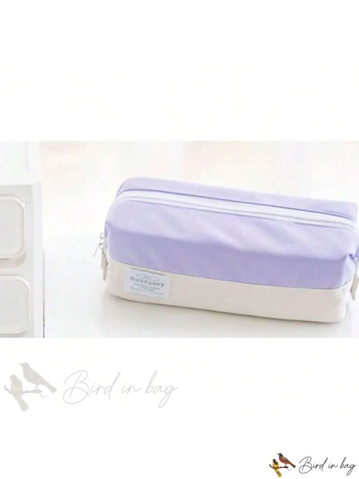 Bird in Bag - Foldable Pen Bag with Kawaii Design, Large Capacity Pencil Case for Students, Stationery Pouch for School and Office Use. Rectangular School Pouch With Pen Holders, Portable Rectangular School Pouch, Back To School Rectangular Case With Pen Holders, Portable Rectangular Pencil Case For Daily Use, Rectangular Zipper Pouch Case For School, Rectangular Cosmetic Bag For Back To School, Trendy Rectangular Case Bag For Back To School, School Zipper Pouch Case, School Pencil Cosmetic Bag With Zipper