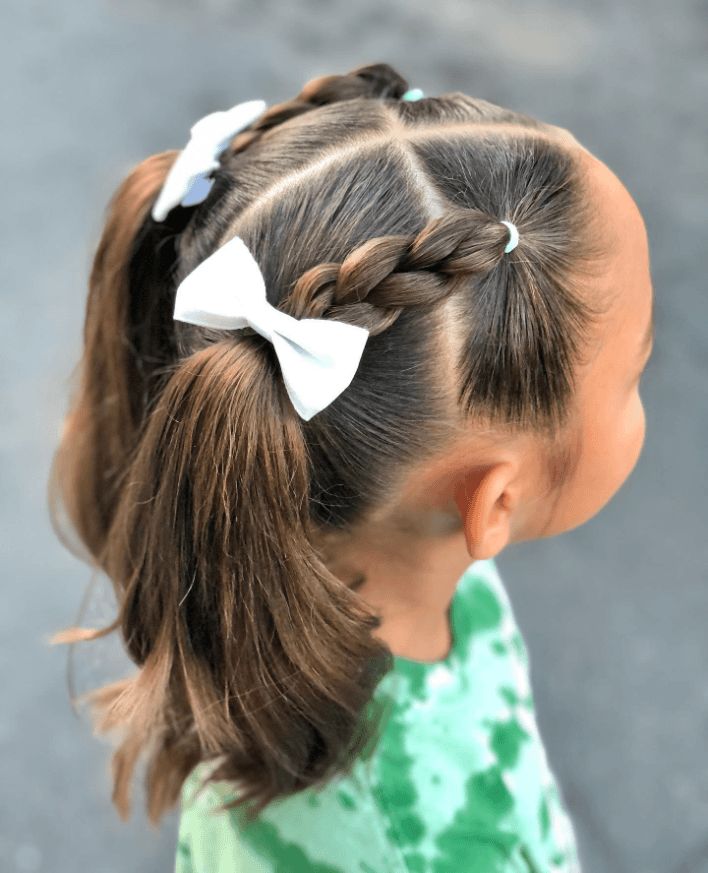 Braided Pigtail Elegance Easy Toddler Hairstyles, Picture Day Hair, Cute Toddler Hairstyles, Easy Little Girl Hairstyles, Girly Hairstyles, Easy Hairstyles For Kids, Girl Hair Dos, Lil Girl Hairstyles, Girls Hairstyles Easy