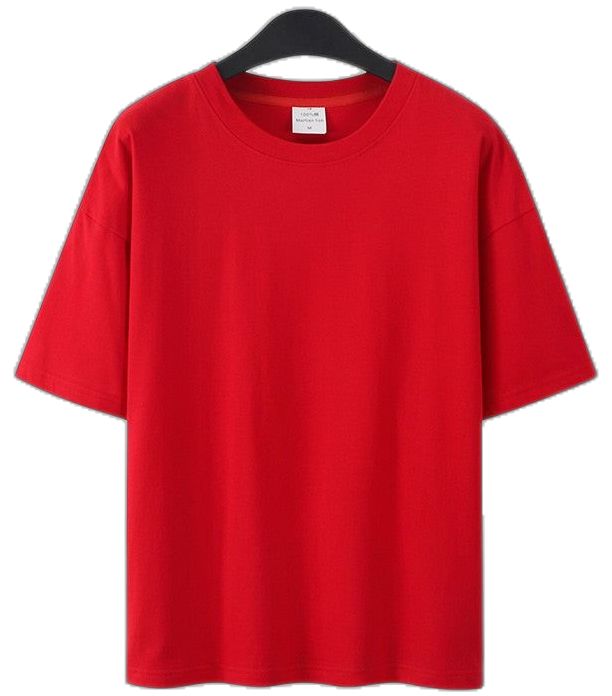 Basic Red T-shirt For Summer, Red Short Sleeve Solid Color Shirt, Casual Red Solid Color Tops, Red Plain Tops For Summer, Red Solid Color Cotton Tops, Basic Red Summer T-shirt, Red Plain Crew Neck Shirt, Red Crew Neck Plain Shirt, Red Crew Neck Top With Relaxed Fit