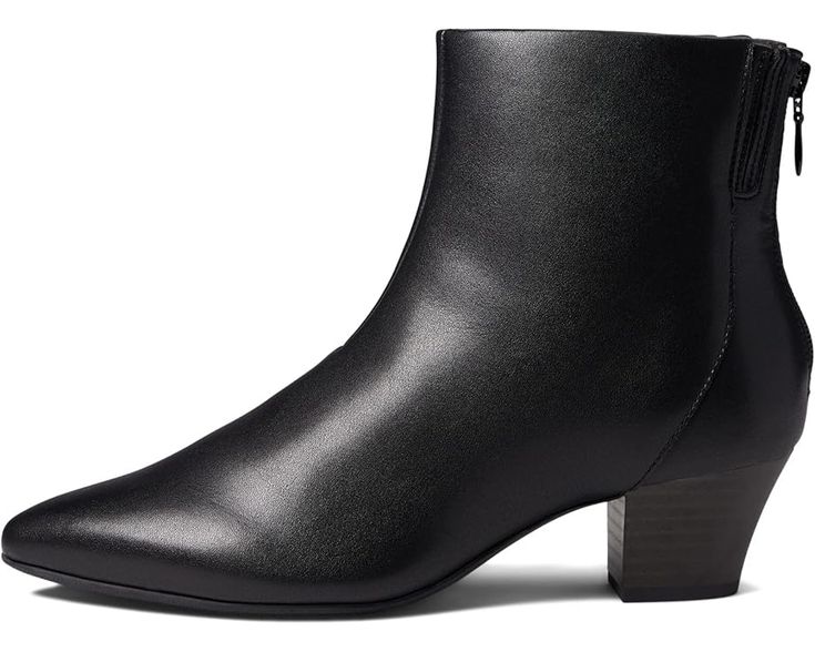 Women's Clarks Teresa Boot Synthetic Ankle Heeled Boots For Workwear, Synthetic Ankle-high Boots For Work, Synthetic Ankle Boots For Work, Ankle-high Synthetic Boots For Work, Ankle-high Synthetic Work Boots, Classic Faux Leather Heeled Boots For Work, Plain Toe Boots For Office In Fall, Synthetic Boots With Stacked Heel For Workwear, Office Boots With Plain Toe For Fall