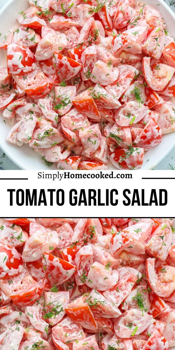 this tomato and garlic salad is so good it's easy to make in the microwave