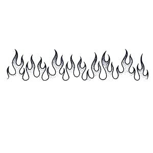 a line of flames on a white background