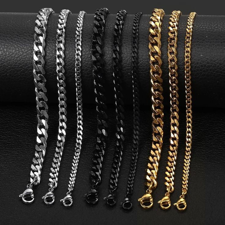 🎉 Exciting News! More You Buy, Bigger Savings! 🛍️💰 🛒 Buy 2 Items - Get 10% Off 🛒🛒 Buy 3 Items - Get 15% Off No codes needed. Shop now and save big! 🌟 Silver Stainless Steel Cuban Link Bracelet for Both Women and Men - Curb Hip Hop Style Bracelet To order the matching necklaces - https://chilltownjewelry.etsy.com ★ DURABLE & LONG LASTING - 316 stainless steel. Suitable for daily wear, outdoor wear, even in the shower, at the gym and playing sports. Robust and strong links. Smooth shining f Mens Link Bracelet, Mens Chain Bracelet, Bracelet Viking, Cuban Link Chain Necklaces, Trendy Bracelets, Mens Chain Necklace, Chain Bracelets, Best Gifts For Men, Gold Bracelet Chain