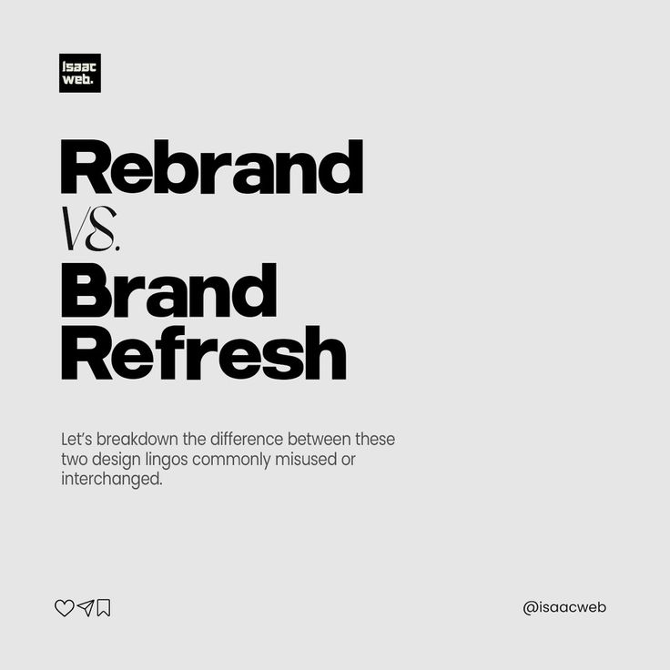 a poster with the words re brand versus brand refreshh