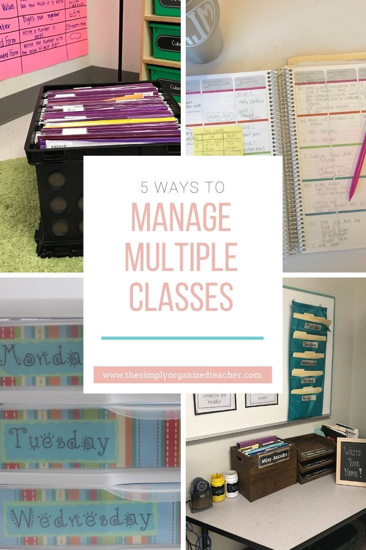 there are many different ways to manage multiple classes in the classroom, including writing and organizing