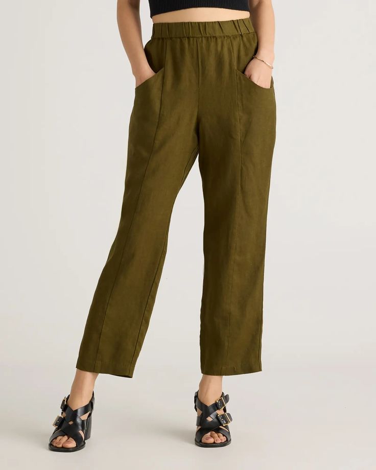 100% European Linen Tapered Ankle Pants Relaxed Fit Cropped Leg Comfortable Bottoms, Comfortable Relaxed Fit Cropped Bottoms, Comfortable Spring Pants With Pockets, Comfortable Relaxed Fit Cropped Pants, Comfortable Cropped Leg Summer Bottoms, Comfortable Cropped Summer Bottoms, Comfortable Cropped Leg Spring Pants, Comfortable Cropped Leg Pants For Spring, Comfortable Spring Bottoms With Pockets