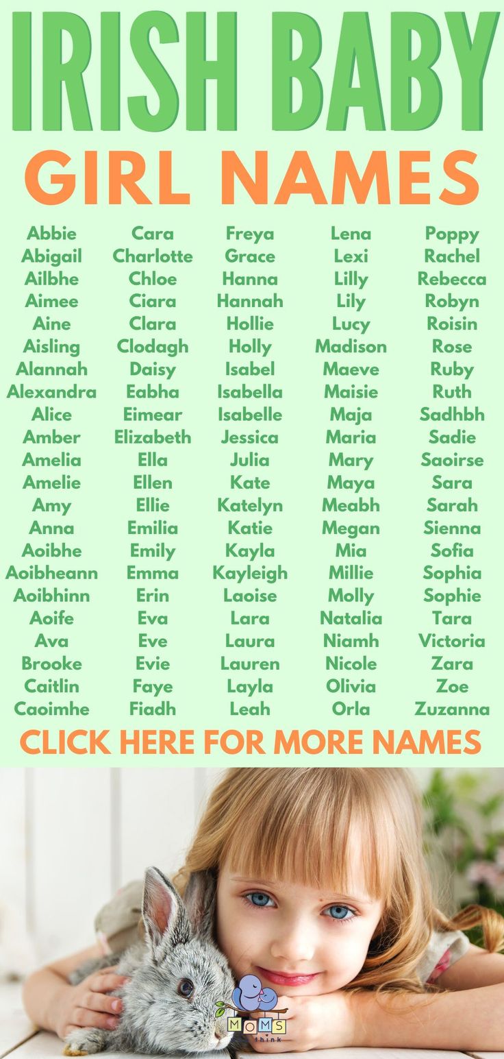 This list includes the most popular baby girl names from Ireland, the land of soft skies and rich tradition. If you have Irish ancestry, an Irish name is the perfect way to recognize your cultural heritage. | Moms Who Think Irish Names And Meanings, Rich Names, Sky Names, Irish Female Names, Baby Girls Names, Traditional Girl Names, Irish Baby Girl Names, Irish Girl Names