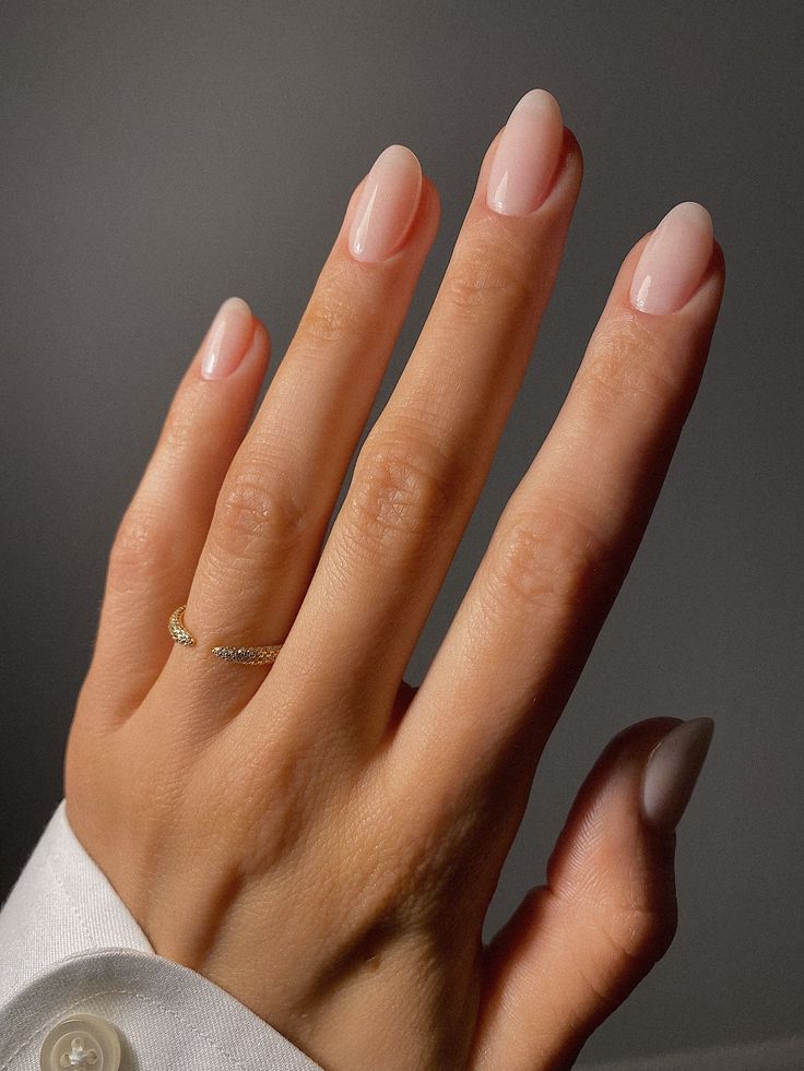 This sparkly & dainty stacking ring is made from sterling silver with 18k gold plating. This delicate ring looks elegant on its own but can be a stacking ring for a chunkier feel. Please remove jewellery before bathing, swimming & exercisingStore jewellery pieces individually in a box or pouchStore in a dark & dry place when not usingAvoid exposure to perfume, body lotions, makeup, hand sanitiser and harsh chemicals Classical Nails Elegant, Almond Natural Gel Nails, Dazzle Dry French Manicure, Neutral Oval Nails Classy, Natural Uv Gel Nails, Opi Neutral Pink Nail Polish, Subtle French Manicure Almond, Classic Clean Nails, Formal Wedding Guest Nails