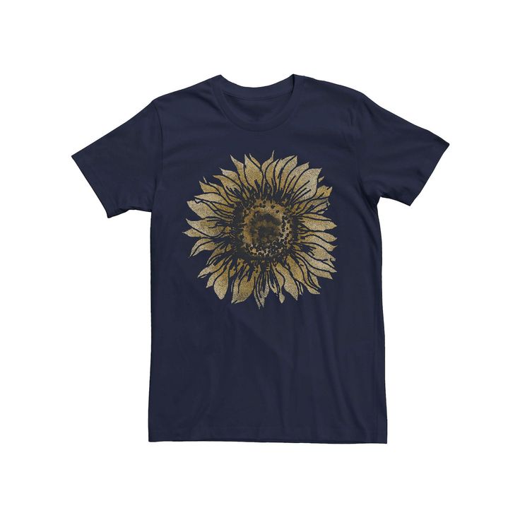 Follow the sun with this men's sunflower graphic tee. Crewneck Short sleevesFABRIC & CARE Cotton Machine wash Imported Follow the sun with this men's sunflower graphic tee. Licensed Character Follow the sun with this men's sunflower graphic tee. Color: Navy. Gender: male. Age Group: adult. Blossom Watercolor, Sunflower Graphic, Follow The Sun, Pattern Graphic, Big & Tall, This Man, Graphic Tee, The Sun, Sunflower