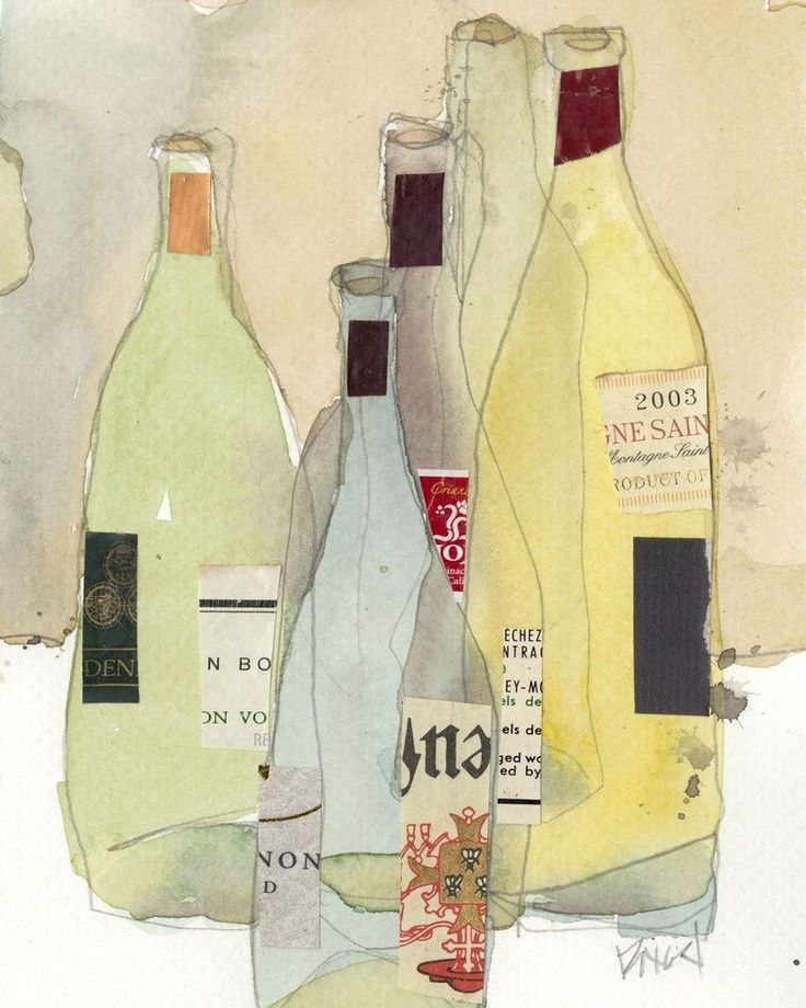 three bottles of wine are sitting on a table