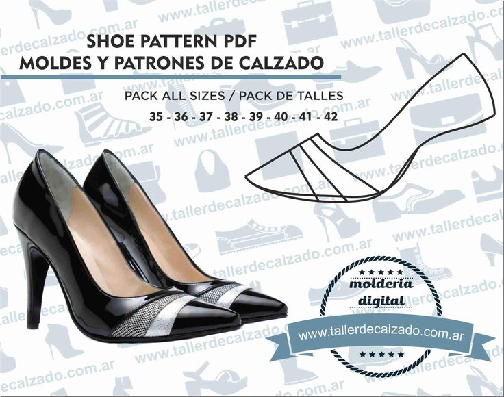 a pair of high heeled shoes with the words shoe pattern pdf molds y patrones de calzado