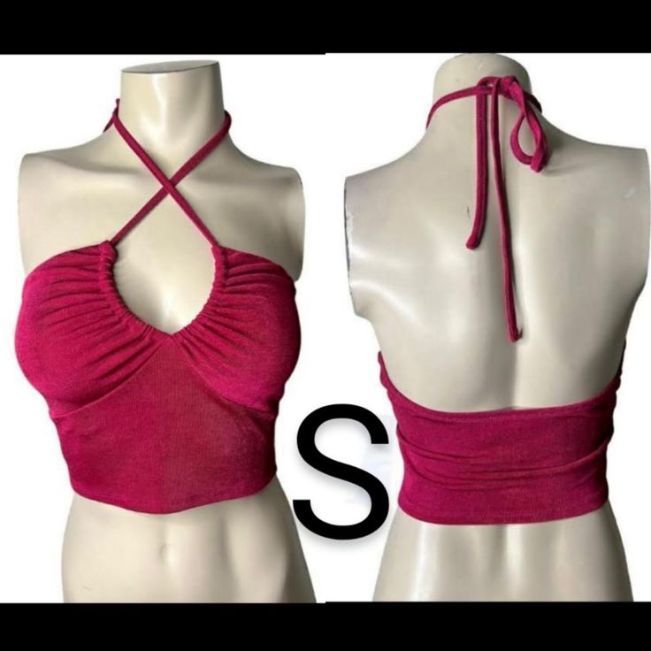 Magenta Pink Halter Stretchy Crop Top Brand New Bear Dance Brand Size S Magenta Pink Halter Stretchy Crop Top! Cute Summer Crop Top! Shimmery Fabric Halter Neck Tie Cropped Very Stretchy Polyester/Spandex (Mp-Sh-Coct-S #826) Stock Reference Number ~~~~~~~~~~~~~~~~~~~~~~~~~~~~ 2-5 Items 15% Off & 6-10 Items 25% Off & 11+ Items 35% Off On Bundles & Save $$$ Dealdepends On How Many Items In The Bundle *!~Message Me On The Items, And I Will Create A Special Bundle Listing For You!~!* Shipped Within Casual Party Tops With Built-in Bra, Summer Club Fitted Crop Top, Fitted Crop Top For Club In Summer, Strappy Party Top With Built-in Bra, Trendy Fitted Halter Top With Built-in Bra, Casual Party Crop Top With Built-in Bra, Casual Backless Crop Top For Party, Stretch Halter Top For Club In Spring, Stretch Halter Top For Club And Spring