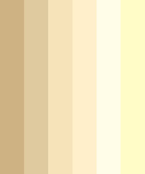 two shades of yellow and brown are in the same color scheme, one is off - white