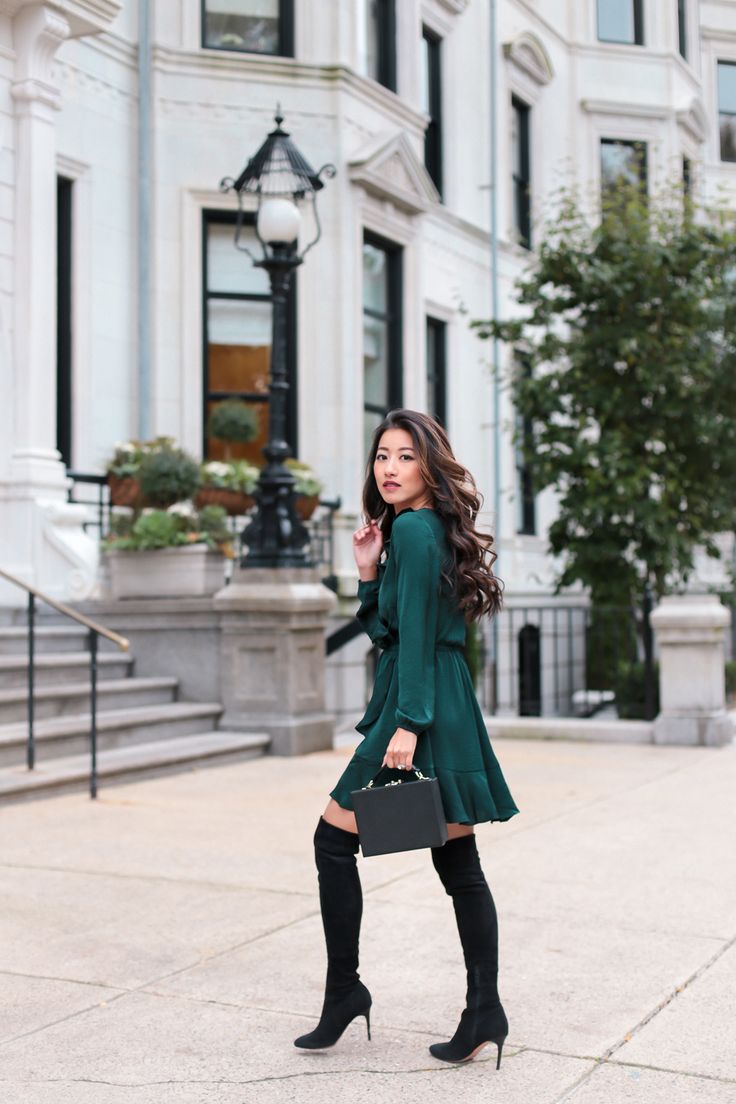 how to style over the knee boots for petite women Boots For Petite Women, Style Over The Knee Boots, Jeans For Petite Women, Fall Date Night, Over The Knee Boot Outfit, Holiday Party Dress, Extra Petite, Fashion For Petite Women, Fall Dress Outfit