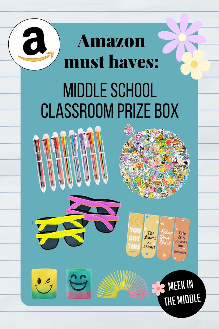 an amazon must have middle school classroom prize box