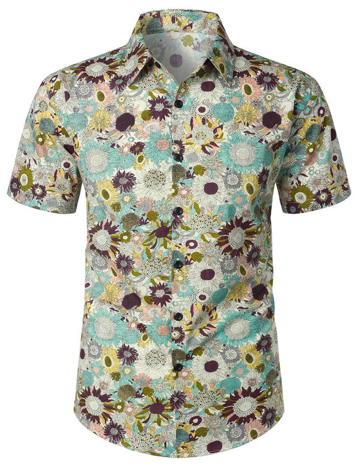 Trendy vintage style fully cotton Vintage Floral Short Sleeve Hawaiian Shirt is perfect for summer activities. Its lightweight breathable and comfy fabric with a regular fit. Machine wash no bleach low iron shirt. it's perfect for summer wardrobe collections for those looking for vacation daily leisure and party wear. Specification: 100% Cotton Lightweight, Breathable fabric with great comfort Regular fit Machine wash cold; Tumble dry low; Low iron; No bleach Perfect for summer activities such as vacation, leisure, sun beach, travel, concerts, streetwear, music festivals, and themed parties. Garments, especially those of cotton may see slight shrinkage after washing Size Chart: Iron Shirt, Floral Short, Summer Activities, Summer Wardrobe, Hawaiian Shirt, Music Festival, Vintage Floral, Party Wear, Breathable Fabric